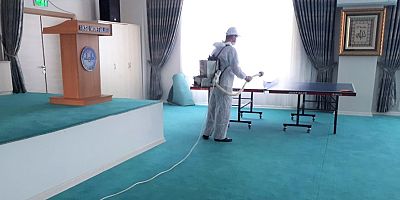 Aksu'da Kur'an kursları dezenfekte edildi