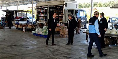 Aksu'da pazar yerlerinde denetim yapıldı