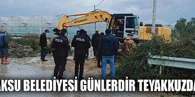 Aksu'da sağanak yağış hayatı olumsuz etkiledi