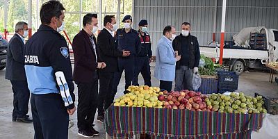 Aksu Kaymakamı Ergün pazar yerlerini denetledi