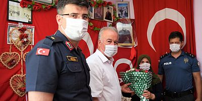 Aksu protokolünden şehit ailelerine ziyaret