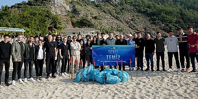 Alanya Belediyesi ve ALKÜ iş birliğinde sahiller temizleniyor