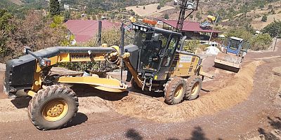  Alanya Çamlıca yolu asfalta hazırlanıyor