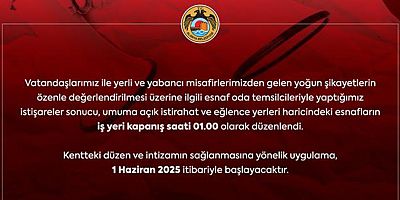 Alanya'da esnafın iş yeri kapanış saatine düzenleme
