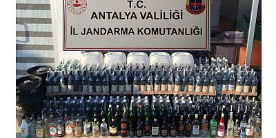 Alanya'da kaçak içki operasyonu