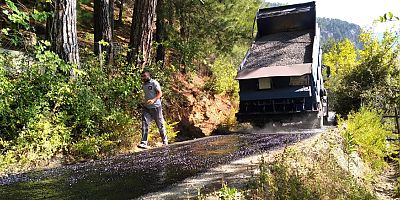 Alanya’da kırsal yollarda kış hazırlıkları sürüyor