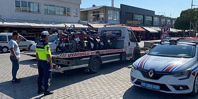 Alanya'da motosiklet kontrolü