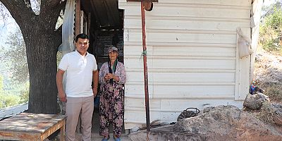 Alanya'da yaşlı kadına konteyner ev yapıldı