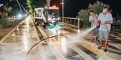 Alanya'da yollar temiz, kent daha ferah