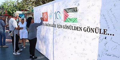 Alanya, Filistin ve Gazze için 7'den 70'e tek yürek oldu