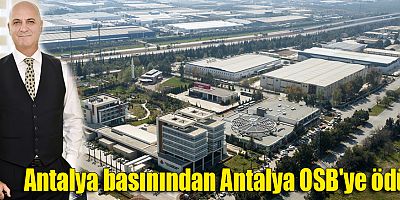 Antalya basınından Antalya OSB'ye ödül
