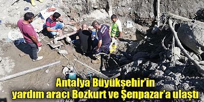Antalya Büyükşehir’in yardım aracı Bozkurt ve Şenpazar’a ulaştı