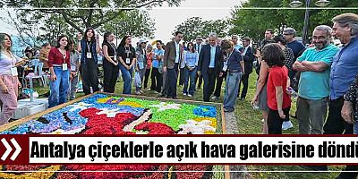 Antalya çiçeklerle açık hava galerisine döndü