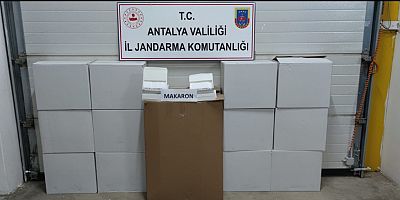 Antalya'da 150 bin adet makaron ele geçirildi