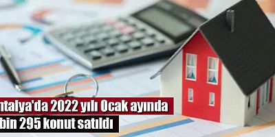 Antalya'da 2022 yılı Ocak ayında 4 bin 295 konut satıldı