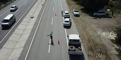 Antalya'da havadan helikopter ve drone ile denetim yapıldı