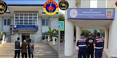 Antalya İl Jandarma Dedektiflerince (JASAT) aranan şahıslar yakalandı
