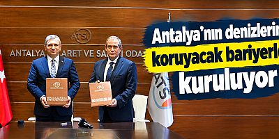Antalya'nın denizlerini koruyacak bariyerler kuruluyor
