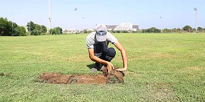 Antalya’nın yeşil alanlarına rulo çim desteği