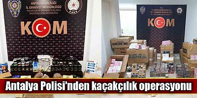 Antalya Polisi'nden kaçakçılık operasyonu