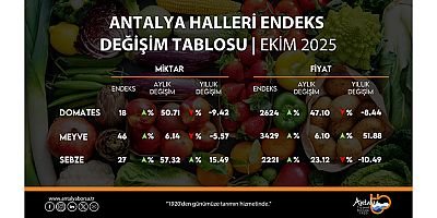 Antalya Ticaret Borsası Ekim Ayı Hal Endeksini Açıkladı
