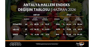 Antalya Ticaret Borsası Haziran ayı hal endeksini açıkladı
