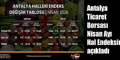 Antalya Ticaret Borsası Nisan Ayı Hal Endeksini açıkladı