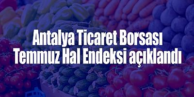 Antalya Ticaret Borsası Temmuz Hal Endeksi açıklandı
