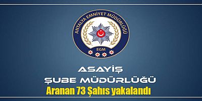 Aranan 73 Şahıs yakalandı