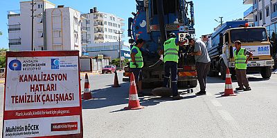 ASAT ekipleri Kepez’de kanalizasyon hatlarını temizliyor