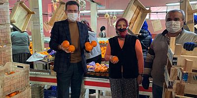 Atay Uslu'dan narenciye paketleme tesisine ziyaret