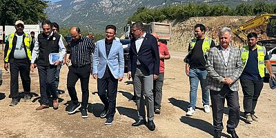 Atay Uslu, Elmalı-Finike yol çalışmalarını yerinde inceledi