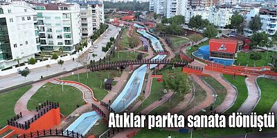 Atıklar parkta sanata dönüştü
