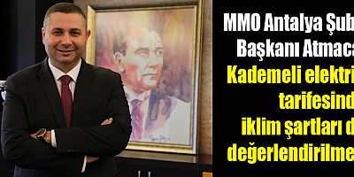 Atmaca: Kademeli elektrik tarifesinde iklim şartları da değerlendirilmeli