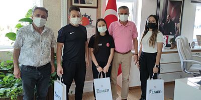 Avrupa üçüncüsü Milli Karateci Özdemir Kemer Belediyesi'nde...