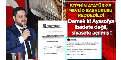 Ayasofya’da Atatürk'e Mevlid'e Valilikten Ret