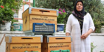 Aydın Büyükşehir Belediyesi'nden kadın arıcılara kovan desteği