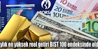 Aylık en yüksek reel getiri BIST 100 endeksinde oldu