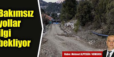Bakımsız yollar ilgi bekliyor