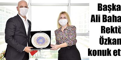 Başkan Ali Bahar, Rektör Özkan'ı konuk etti