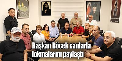 Başkan Böcek canlarla lokmalarını paylaştı