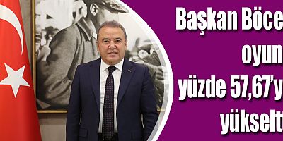 Başkan Böcek oyunu yüzde 57,67’ye yükseltti