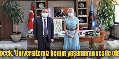 Başkan Böcek’ten A.Ü Rektörü Özlenen Özkan’a teşekkür ziyareti