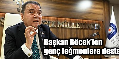 Başkan Böcek’ten genç teğmenlere destek