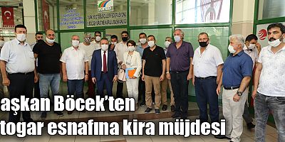 Başkan Böcek’ten otogar esnafına kira müjdesi