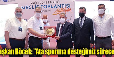 Başkan Böcek Yağlı Güreş Birliği Meclis Toplantısına katıldı