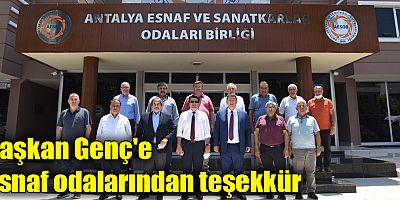 Başkan Genç'e esnaf odalarından teşekkür