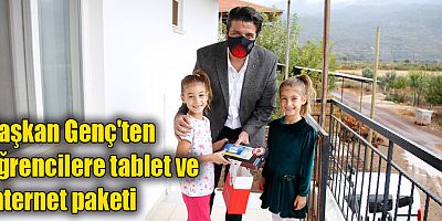 Başkan Genç'ten öğrencilere tablet ve internet paketi