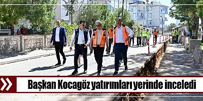 Başkan Kocagöz yatırımları yerinde inceledi