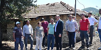 Başkan Kotan yangın alanında incelemelerde bulundu